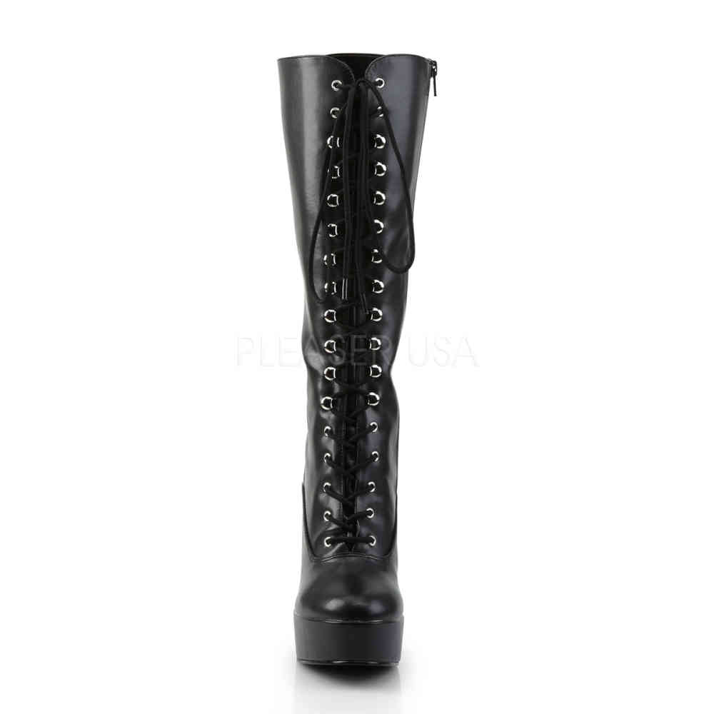 Pleaser - ELECTRA-2020 Kniehohe Stiefel - Schwarz